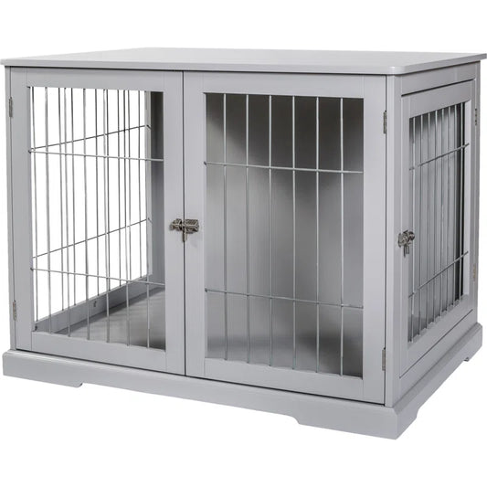 Indoor Dog Crate, Wooden Crate Table for Dogs, Dog Kennel, Perfect in Any Room