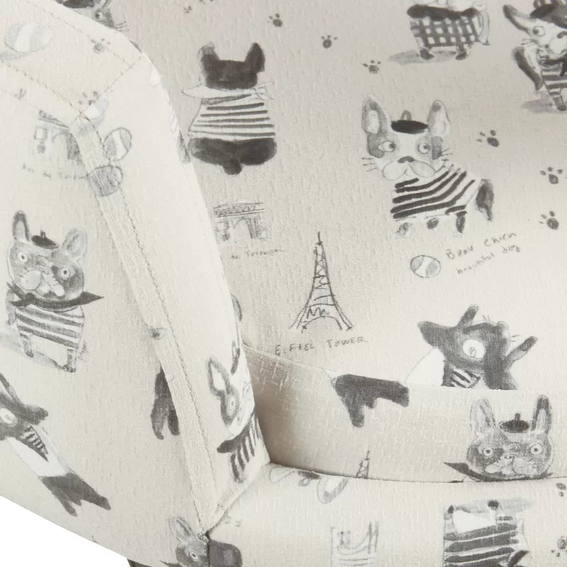 Barner Pet Bed - Stain Resistant French Bulldog Print