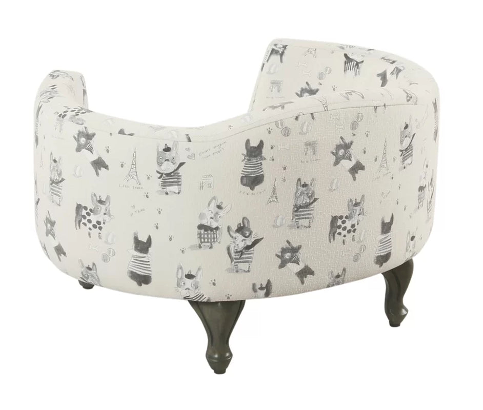 Barner Pet Bed - Stain Resistant French Bulldog Print