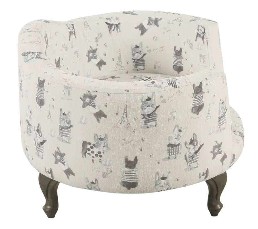 Barner Pet Bed - Stain Resistant French Bulldog Print